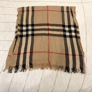 Authentic Burberry Gauze Check Scarf
